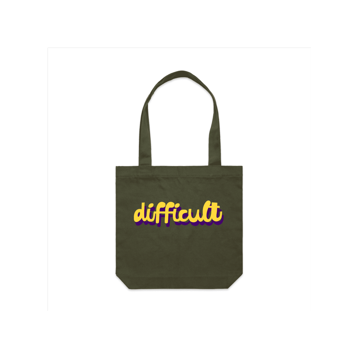 difficult | bold typography tote