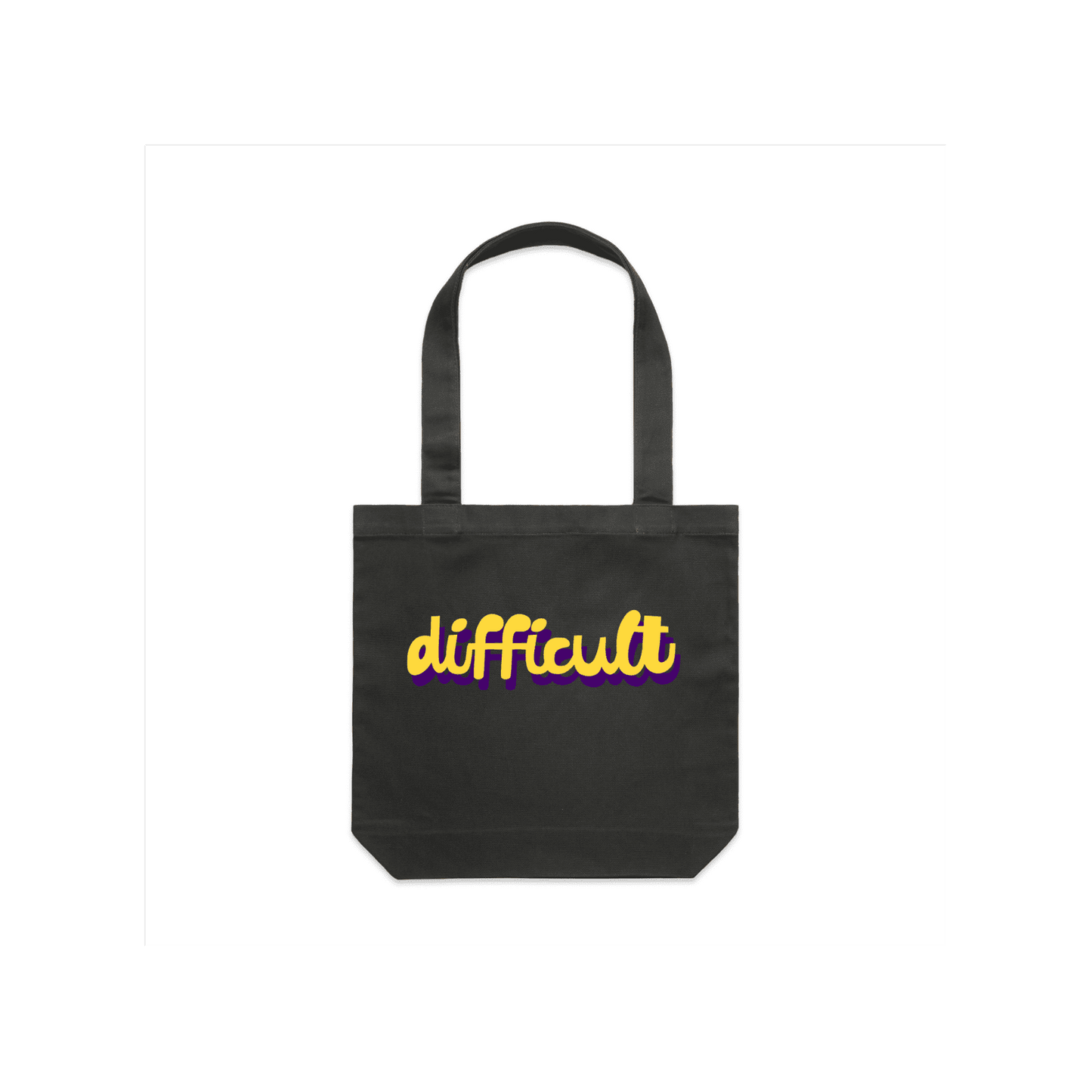 difficult | bold typography tote