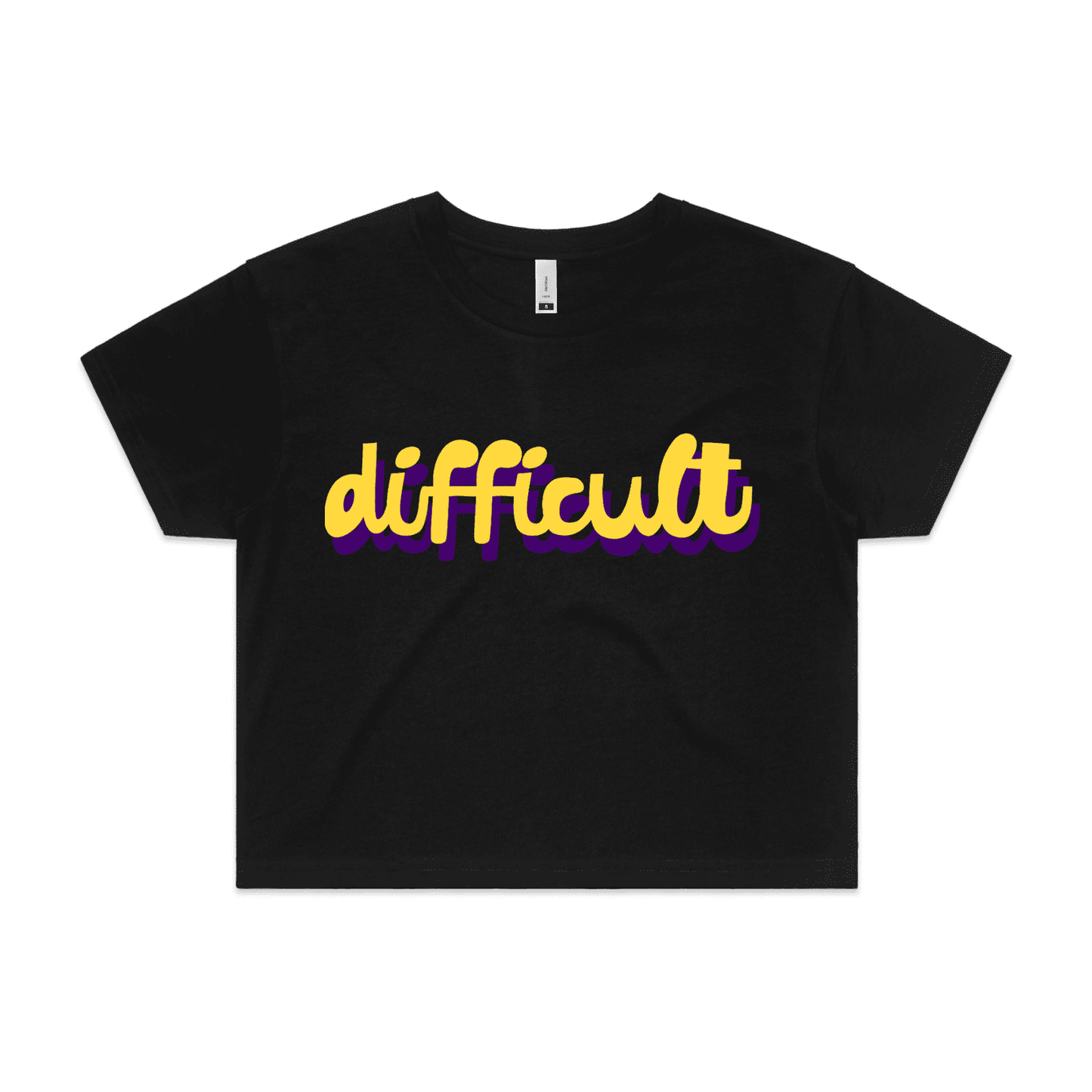 difficult | bold typography tee feminists speak up - crop