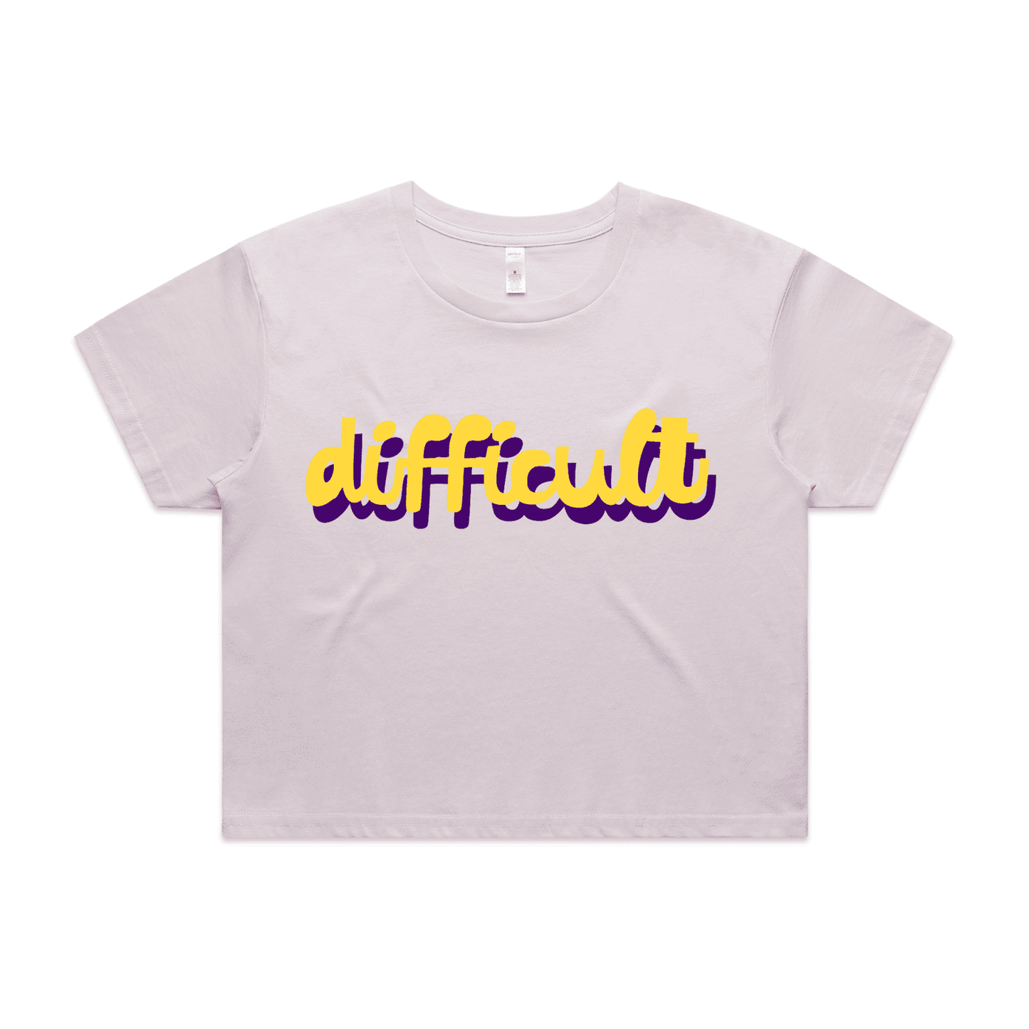 difficult | bold typography tee feminists speak up - crop