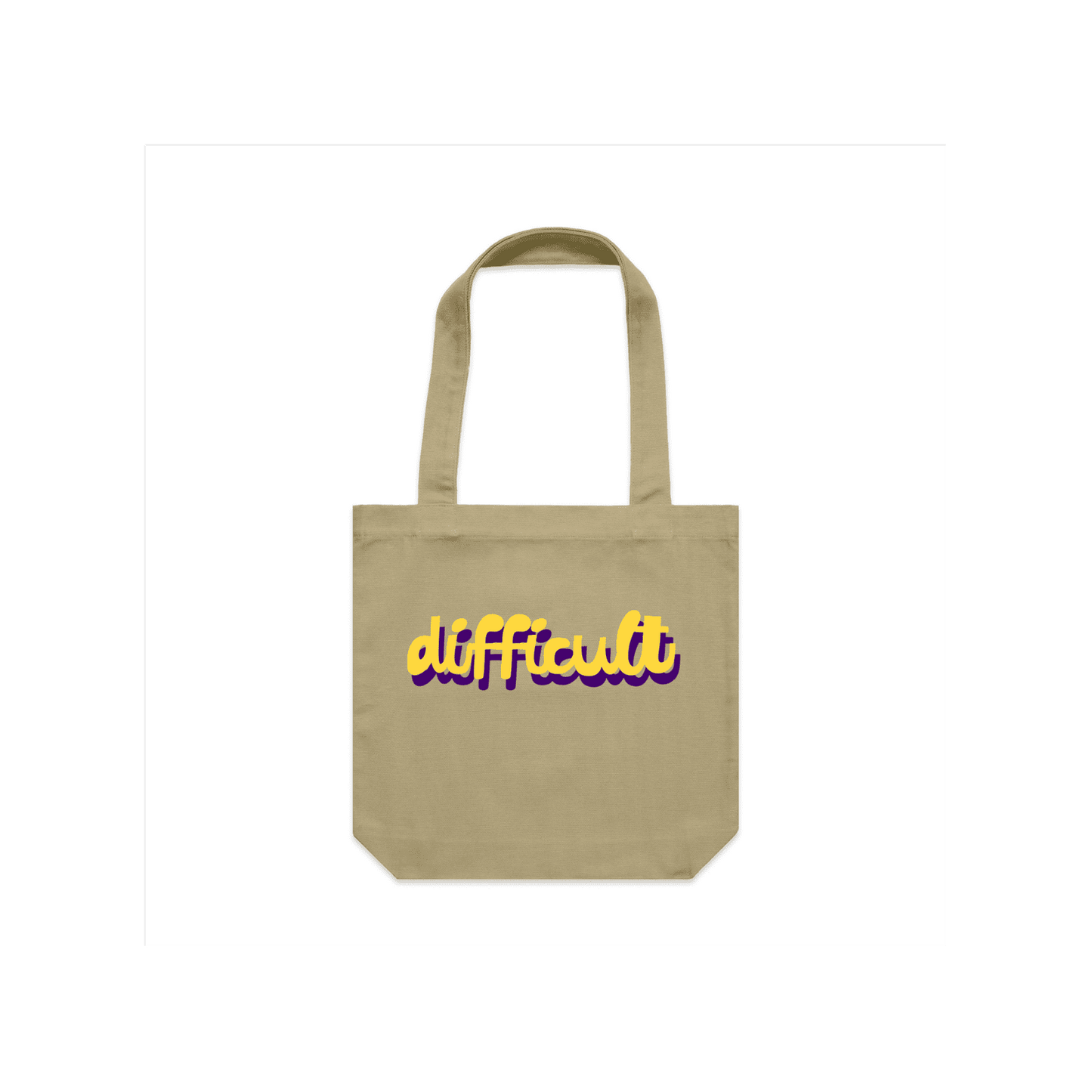 difficult | bold typography tote