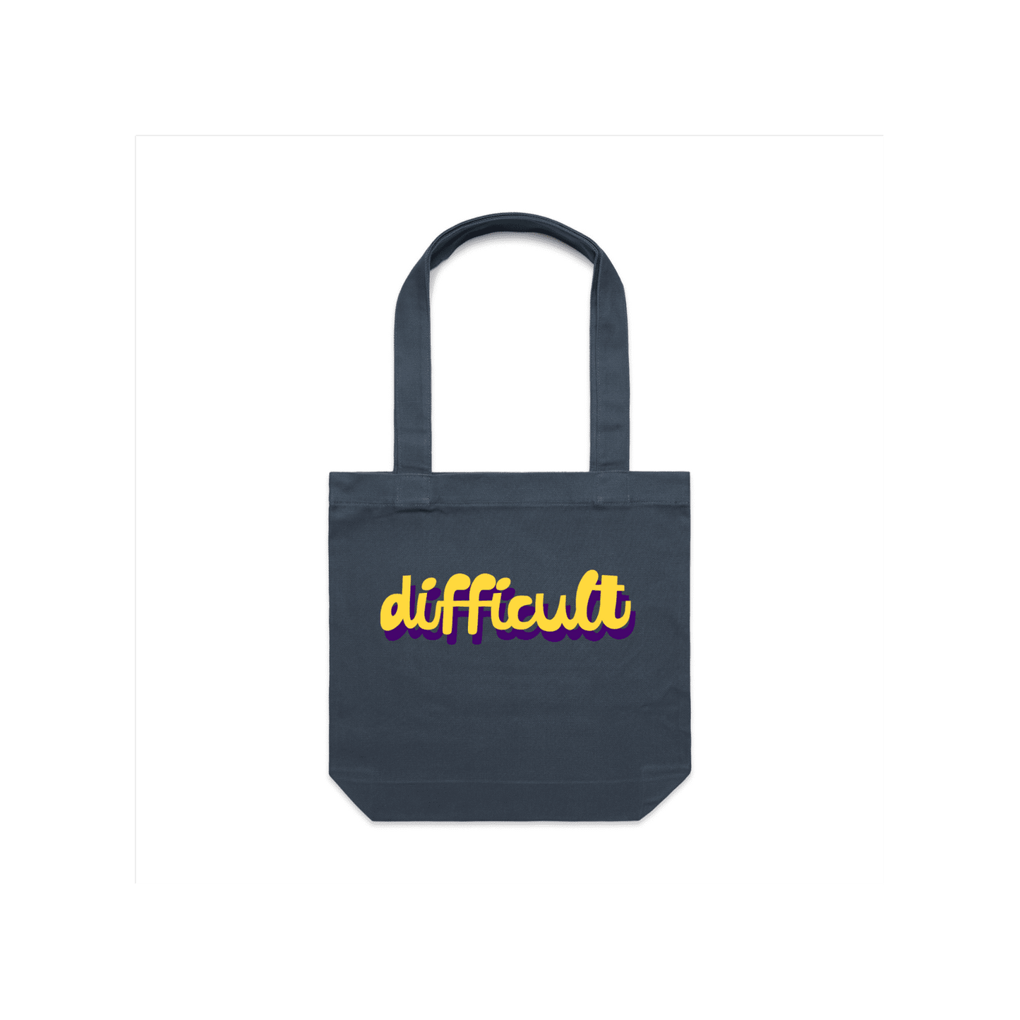 difficult | bold typography tote