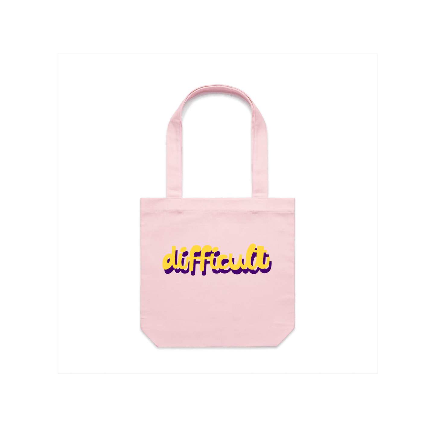 difficult | bold typography tote