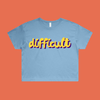 difficult | bold typography tee feminists speak up - crop
