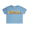 difficult | bold typography tee feminists speak up - crop