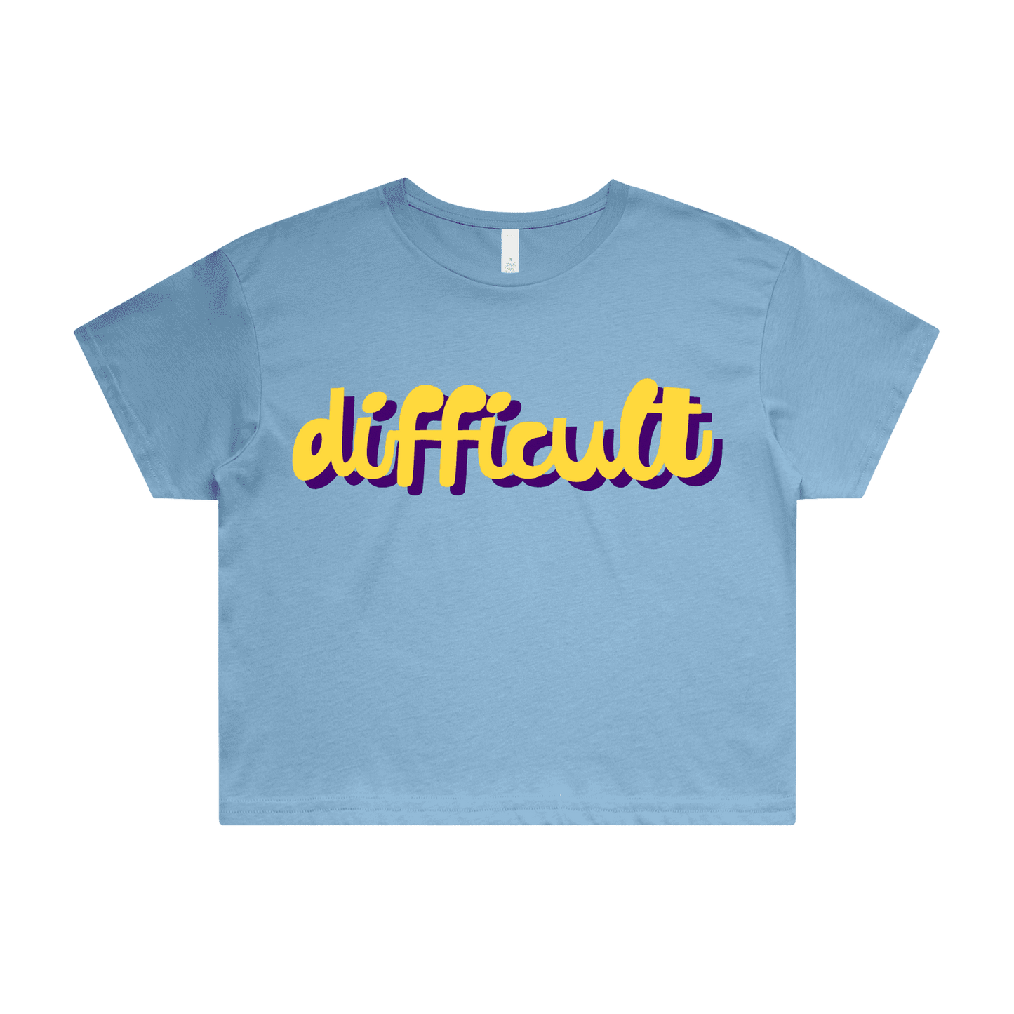 difficult | bold typography tee feminists speak up - crop