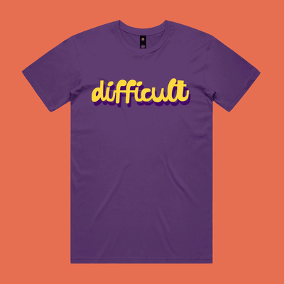 difficult | bold typography tee - feminists speak up - staple
