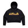 difficult | bold typography hoodie - feminists speak up