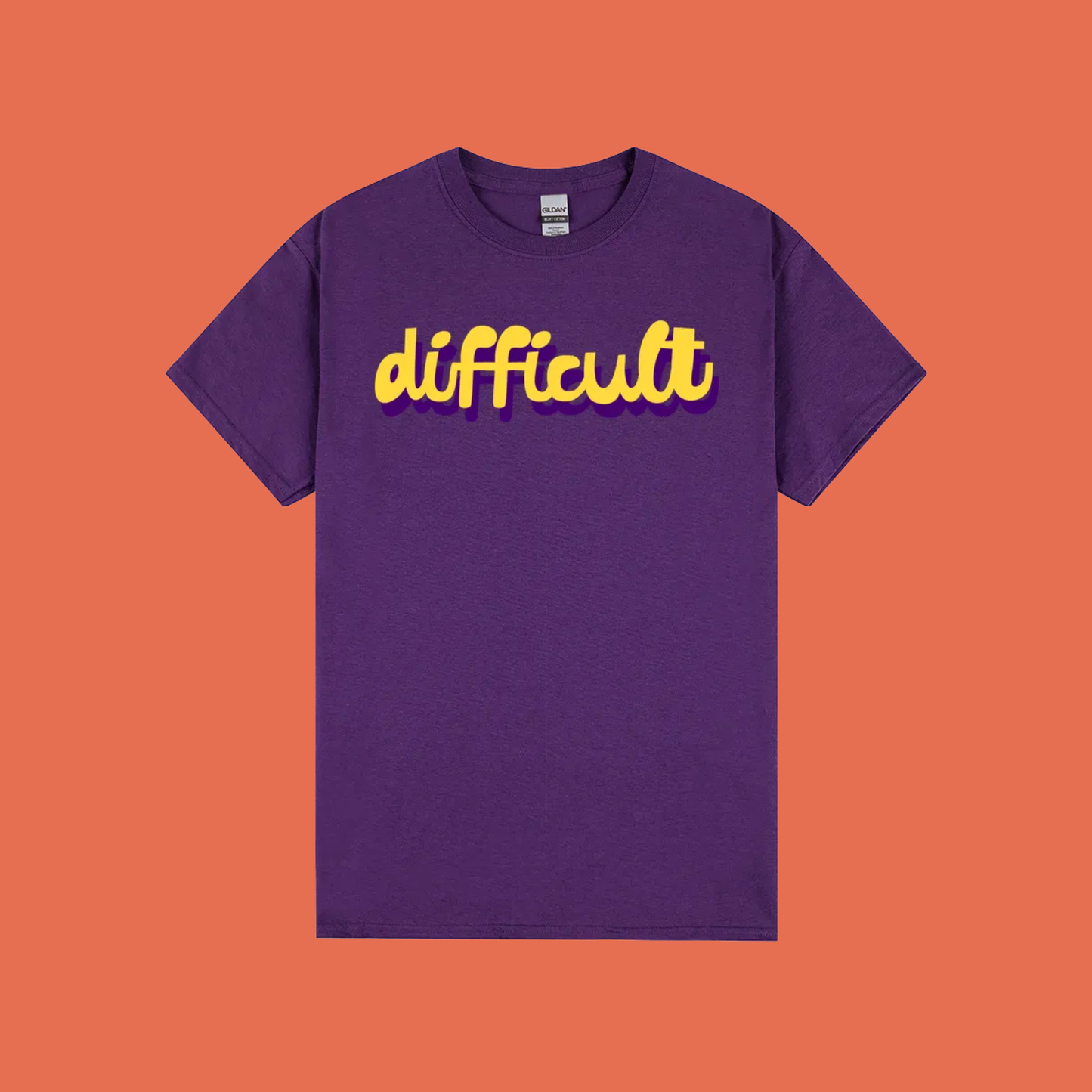 difficult tee - Gildan heavy cotton - lots of colours!
