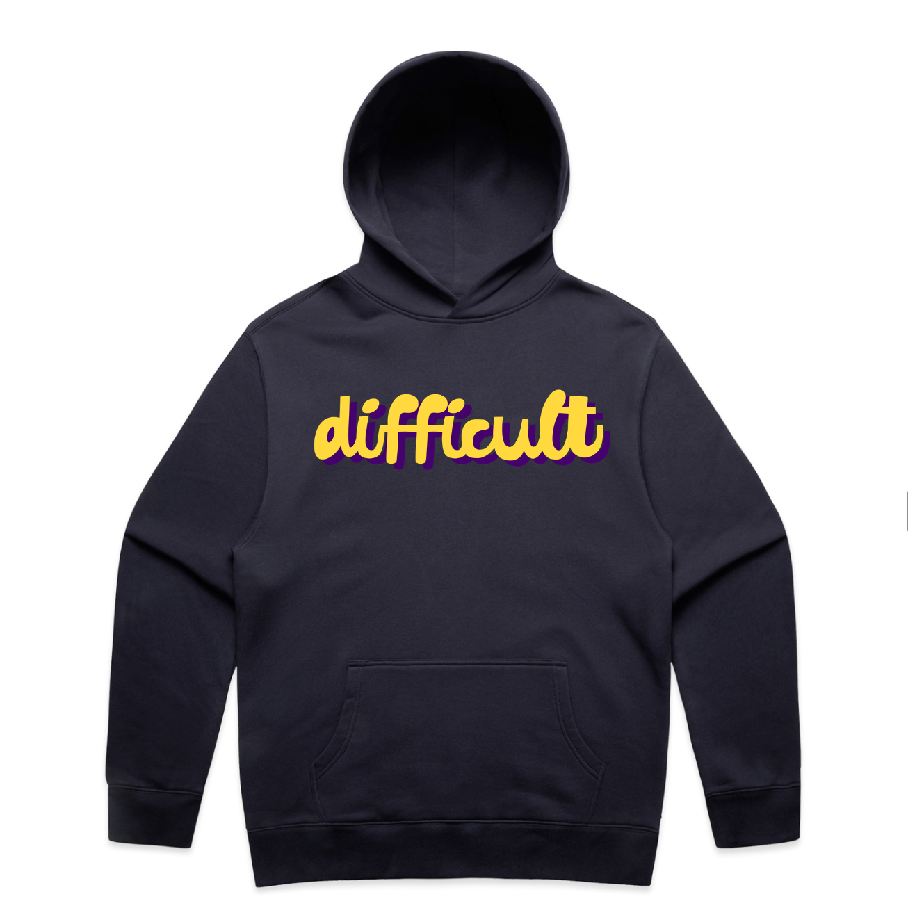 difficult | bold typography hoodie - feminists speak up