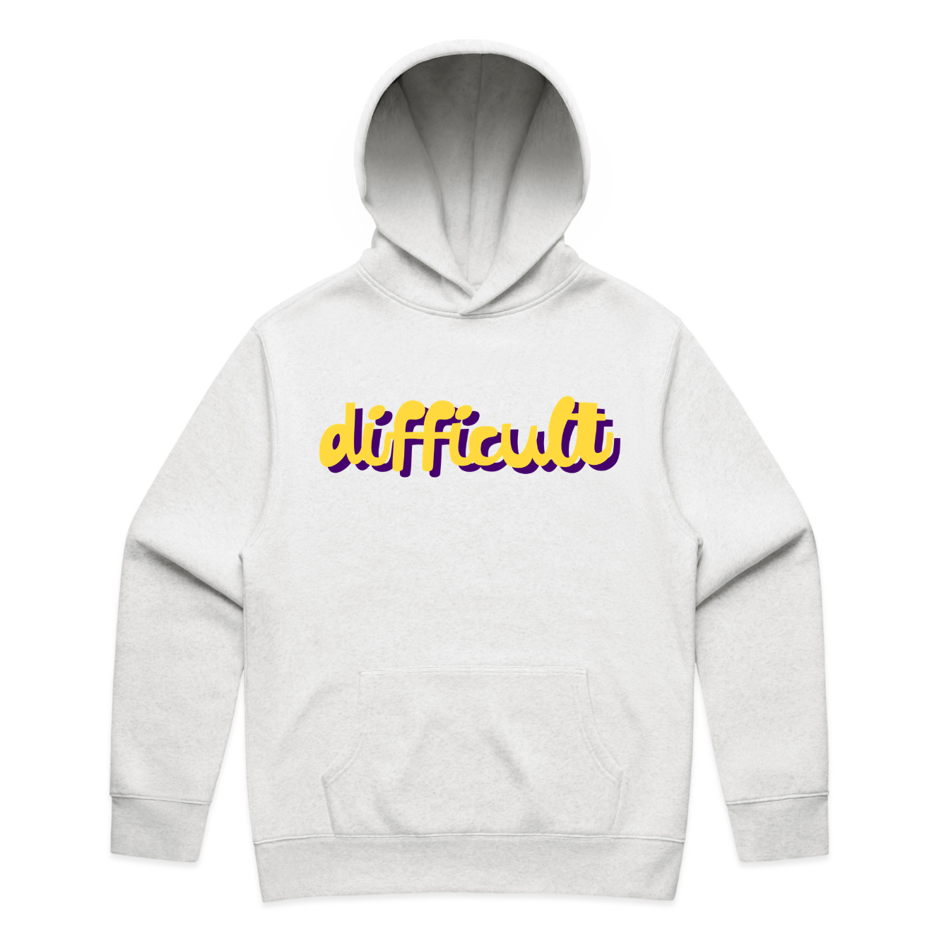 difficult | bold typography hoodie - feminists speak up