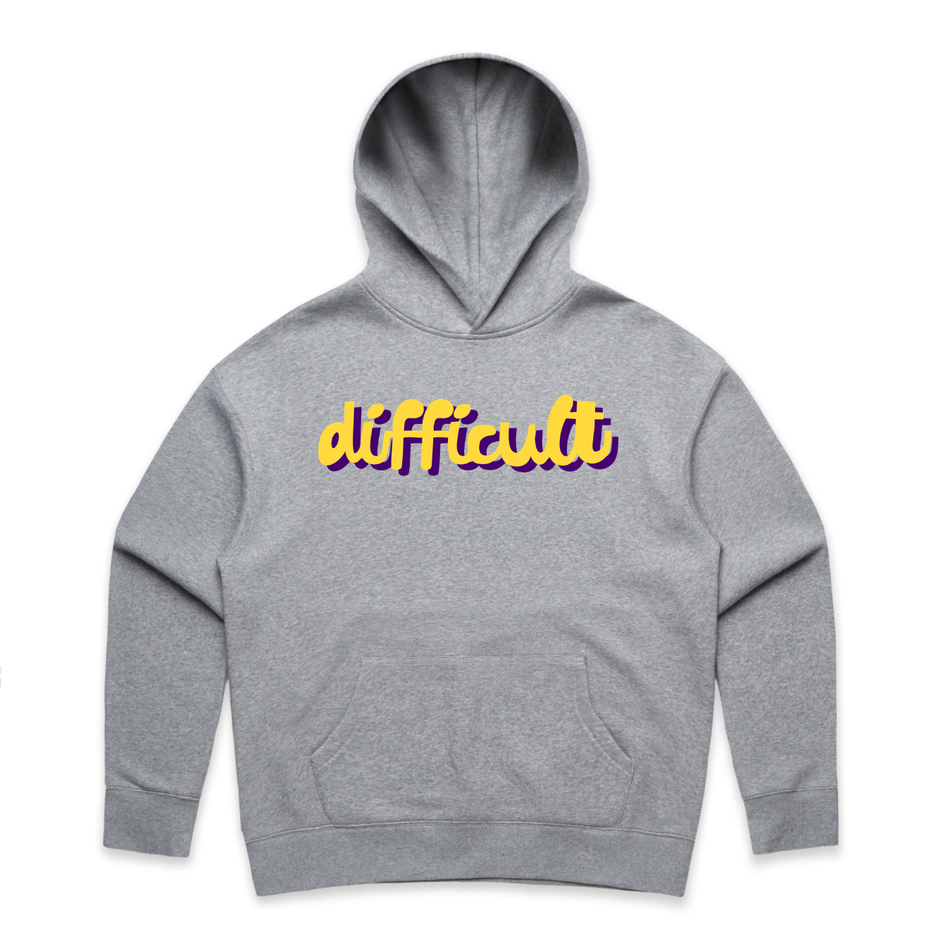 difficult | bold typography hoodie - feminists speak up