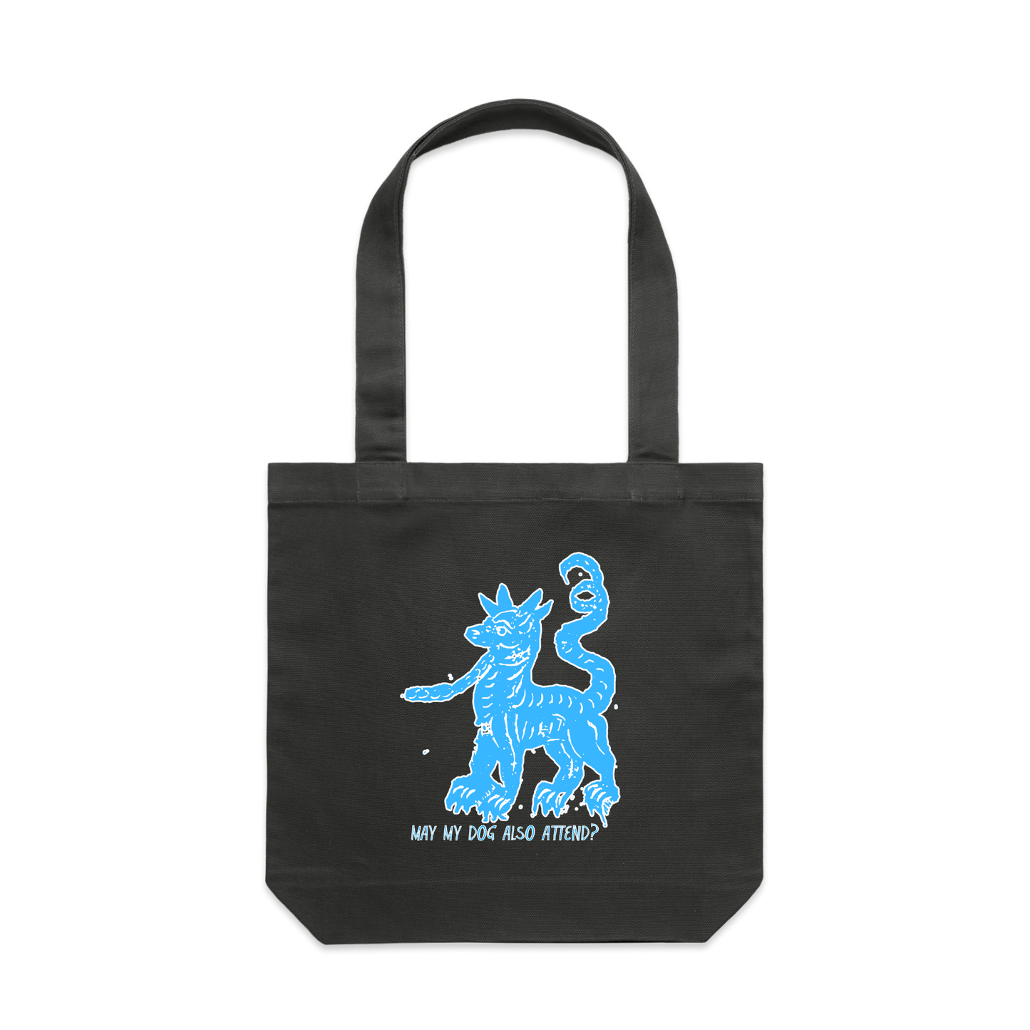 may my dog also attend? | witchy dog lover - canvas tote bag