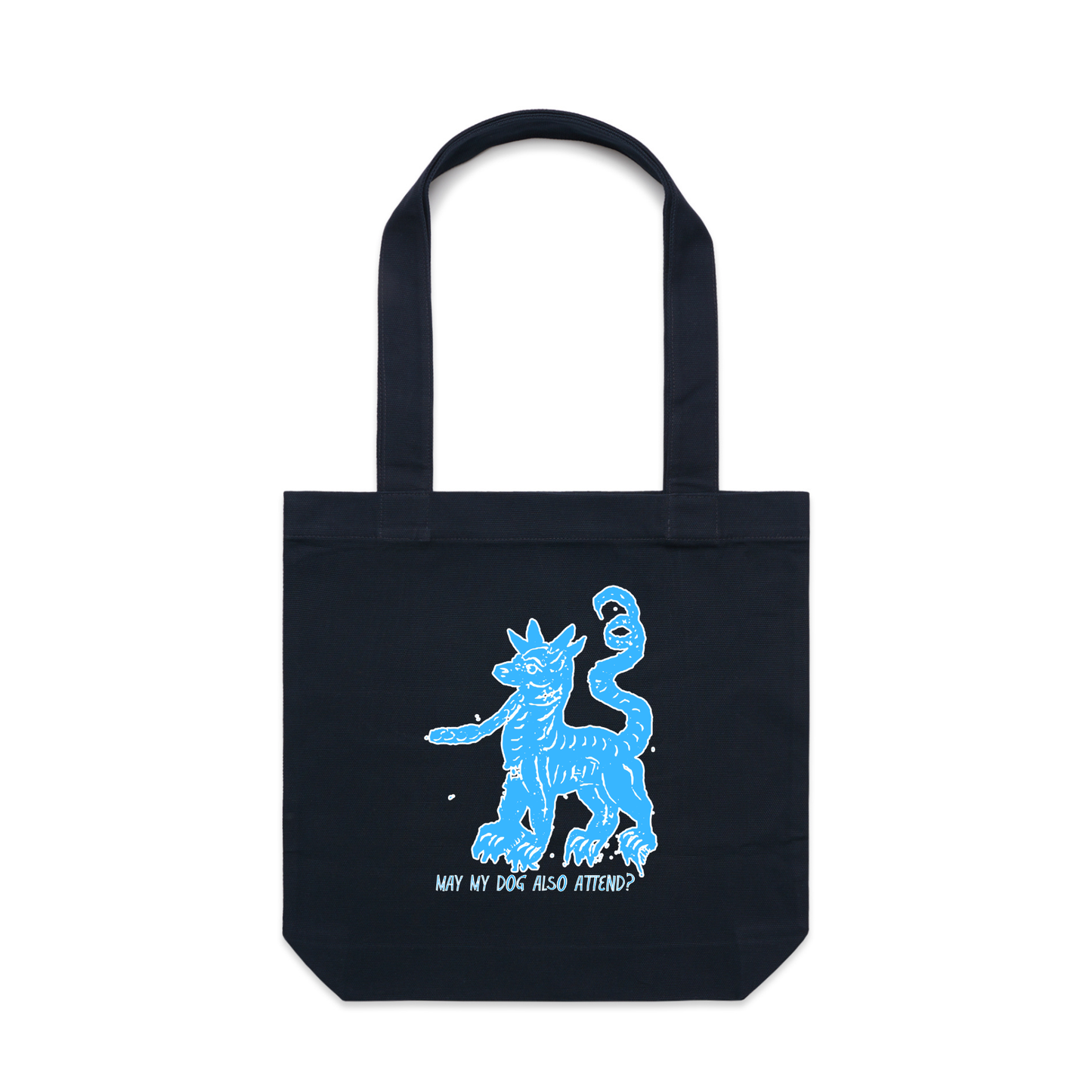 may my dog also attend? | witchy dog lover - canvas tote bag