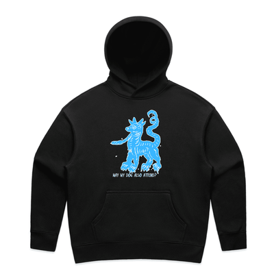 "may my dog also attend?" - women's hoodie in black - fthis