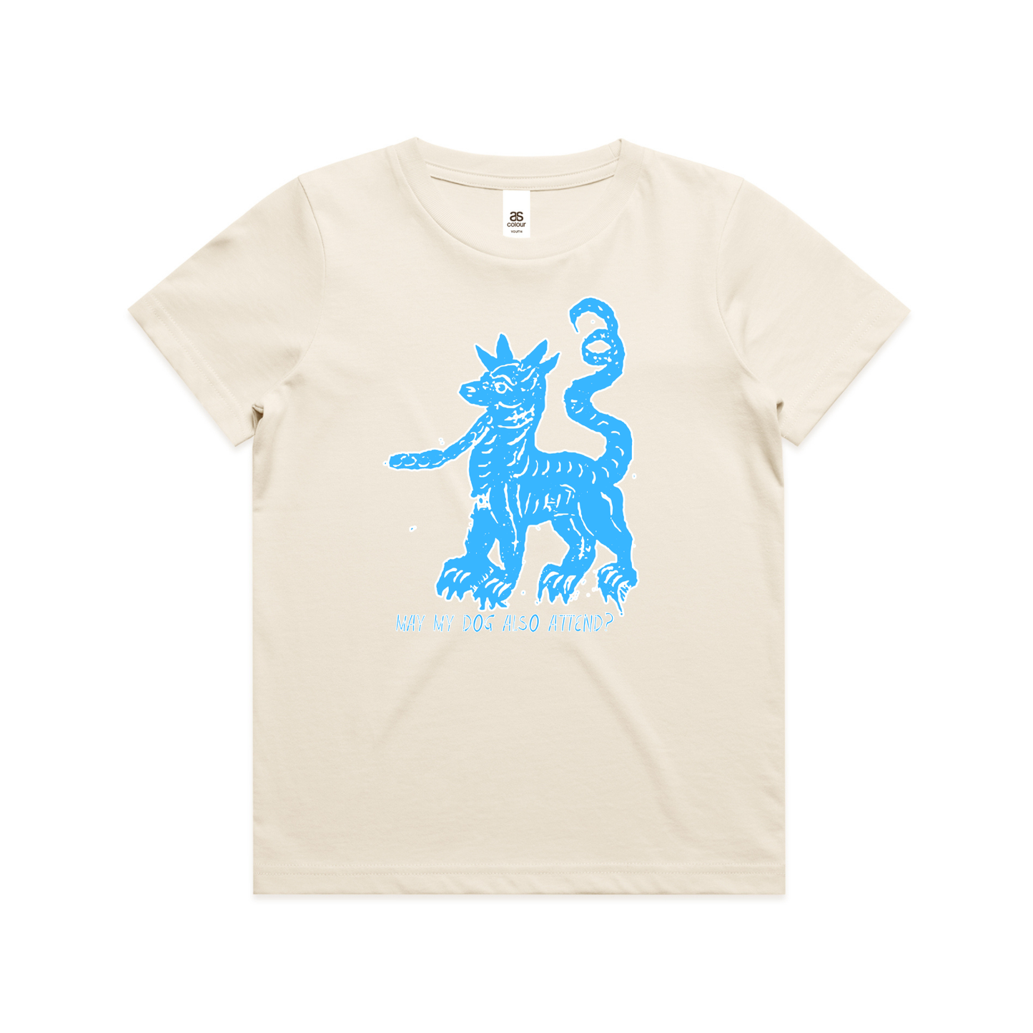 May my dog also attend witchy dog lover kids t-shirt in ecru — fthis