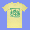 I have another engagement - lemonade staple t-shirt with medieval woodcut illustration showing witches dancing in a circle le