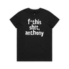 Direct your rage at anthony protest t-shirt in black, AS Colour Maple — fthis