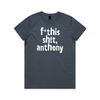 Direct your rage at anthony protest t-shirt in petrol blue, AS Colour Maple — fthis