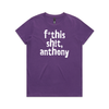 Direct your rage at anthony protest t-shirt in purple, AS Colour Maple — fthis
