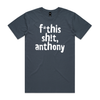 Direct your rage at anthony political t-shirt in petrol blue — fthis