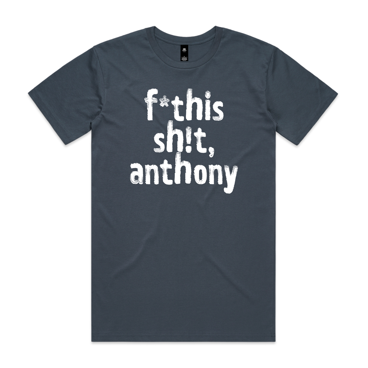 Direct your rage at anthony political t-shirt in petrol blue — fthis