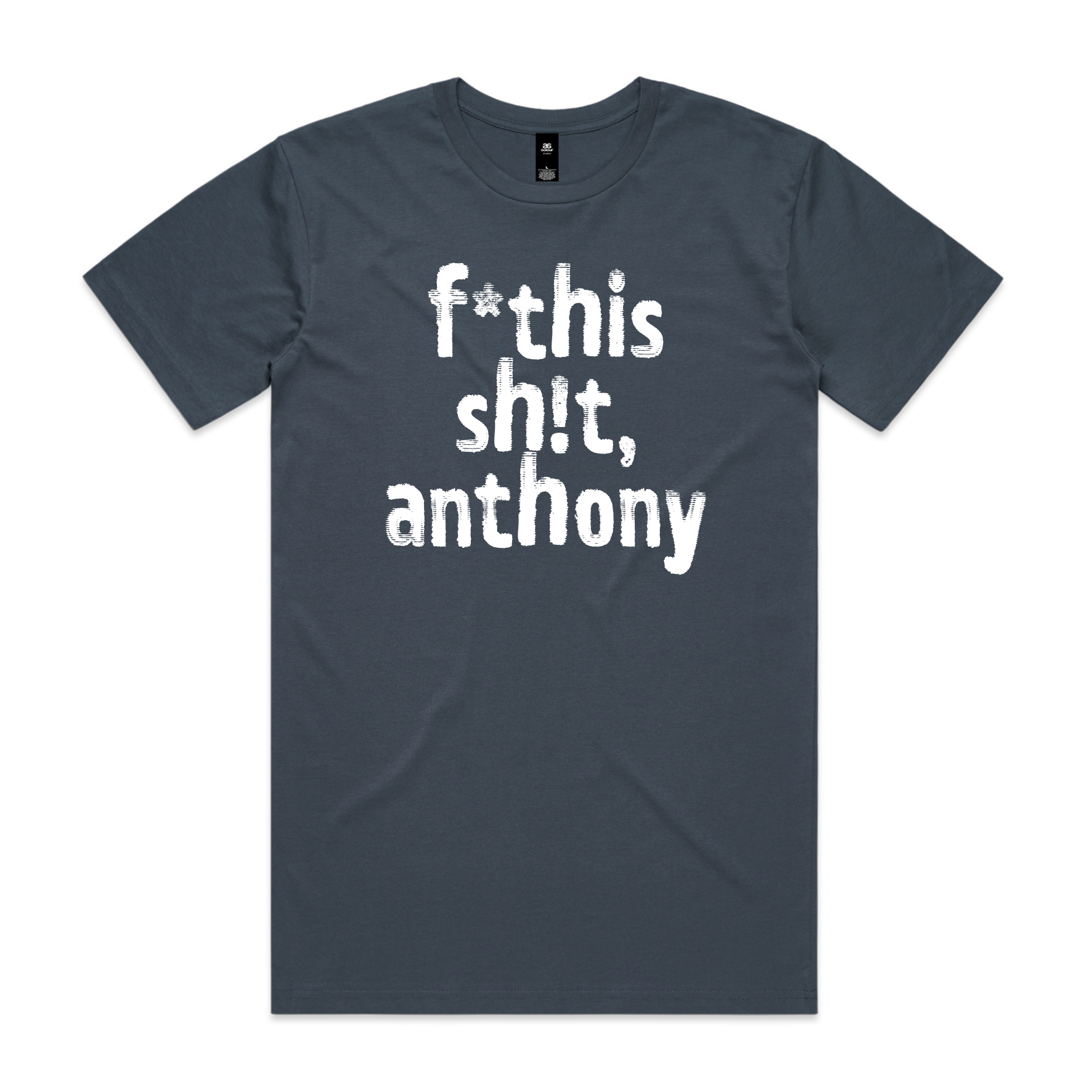 Direct your rage at anthony political t-shirt in petrol blue — fthis