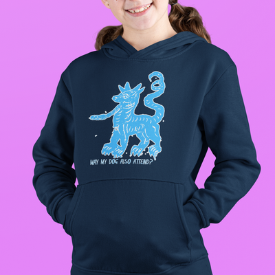 may my dog also attend? | witchy dog lover kids hoodie
