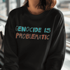 genocide is problematic hoodie woman mock up - fthis