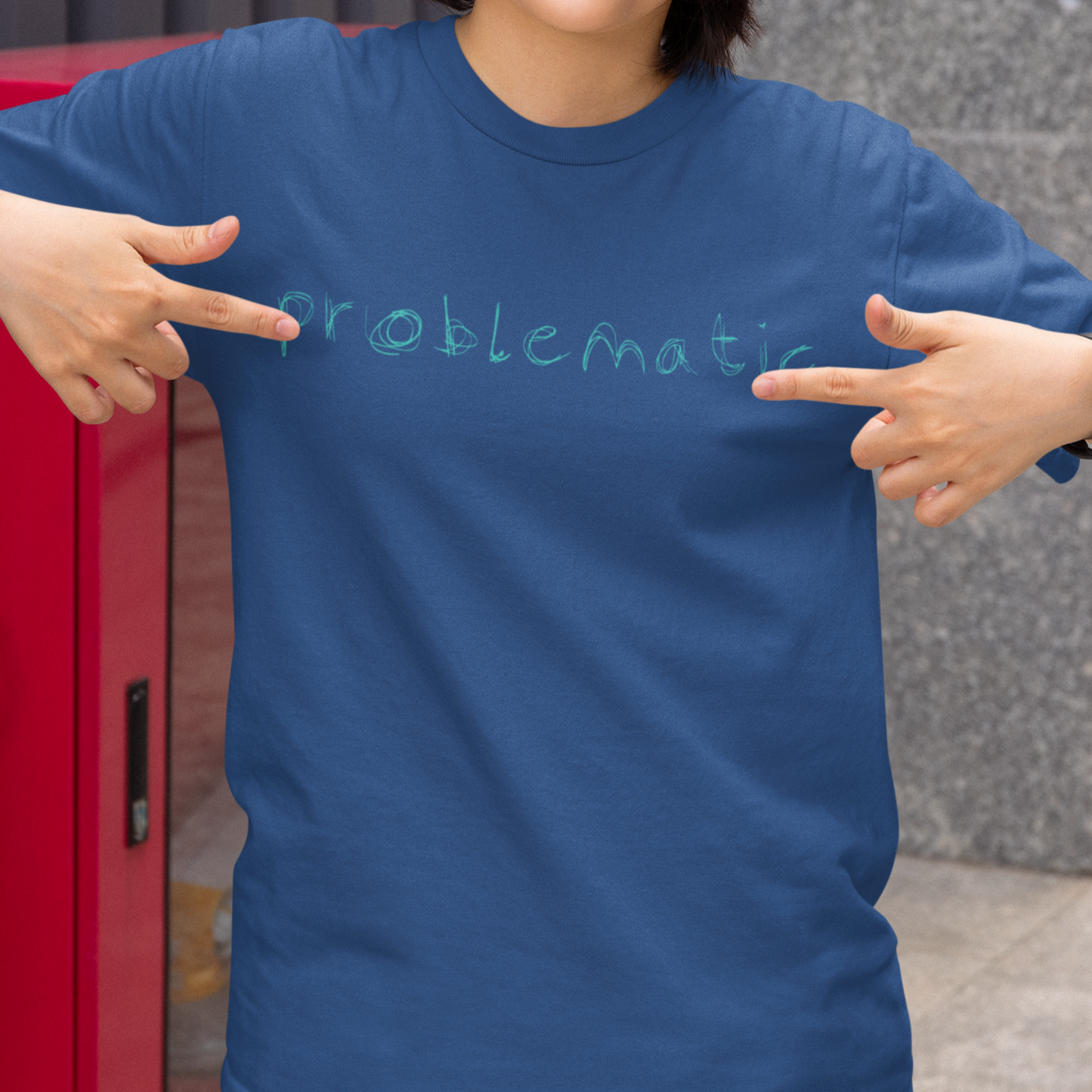 problematic | bold typography tee - honestly, this is too easy - staple