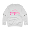 "Hello gorgeous! I meant your dog" - unisex windcheater in white marle - fthis