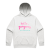 "Hello gorgeous! I meant your dog" - unisex hoodie in white marle - fthis