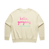 "Hello gorgeous! I meant your dog" - women's sweater in butter - fthis