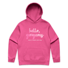 "Hello gorgeous! I meant your dog" - unisex hoodie in charity pink - fthis