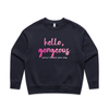 "Hello gorgeous! I meant your dog" - women's windcheater in ink blue - fthis