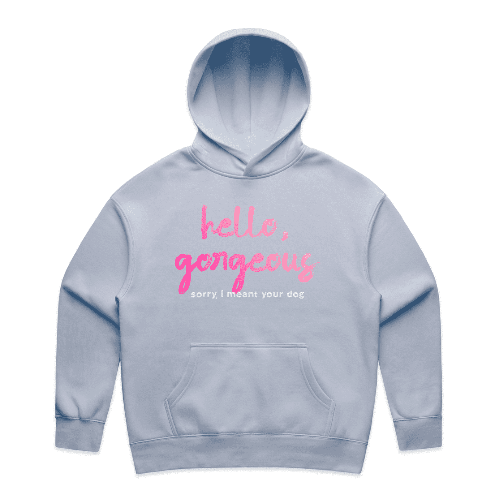 "Hello gorgeous! I meant your dog" - women's hoodie in powder - fthis