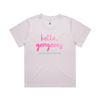 "Hello gorgeous! I meant your dog" - women's boxy t-shirt in orchid - fthis