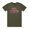"Hello gorgeous! I meant your dog" - men's t-shirt in army - fthis