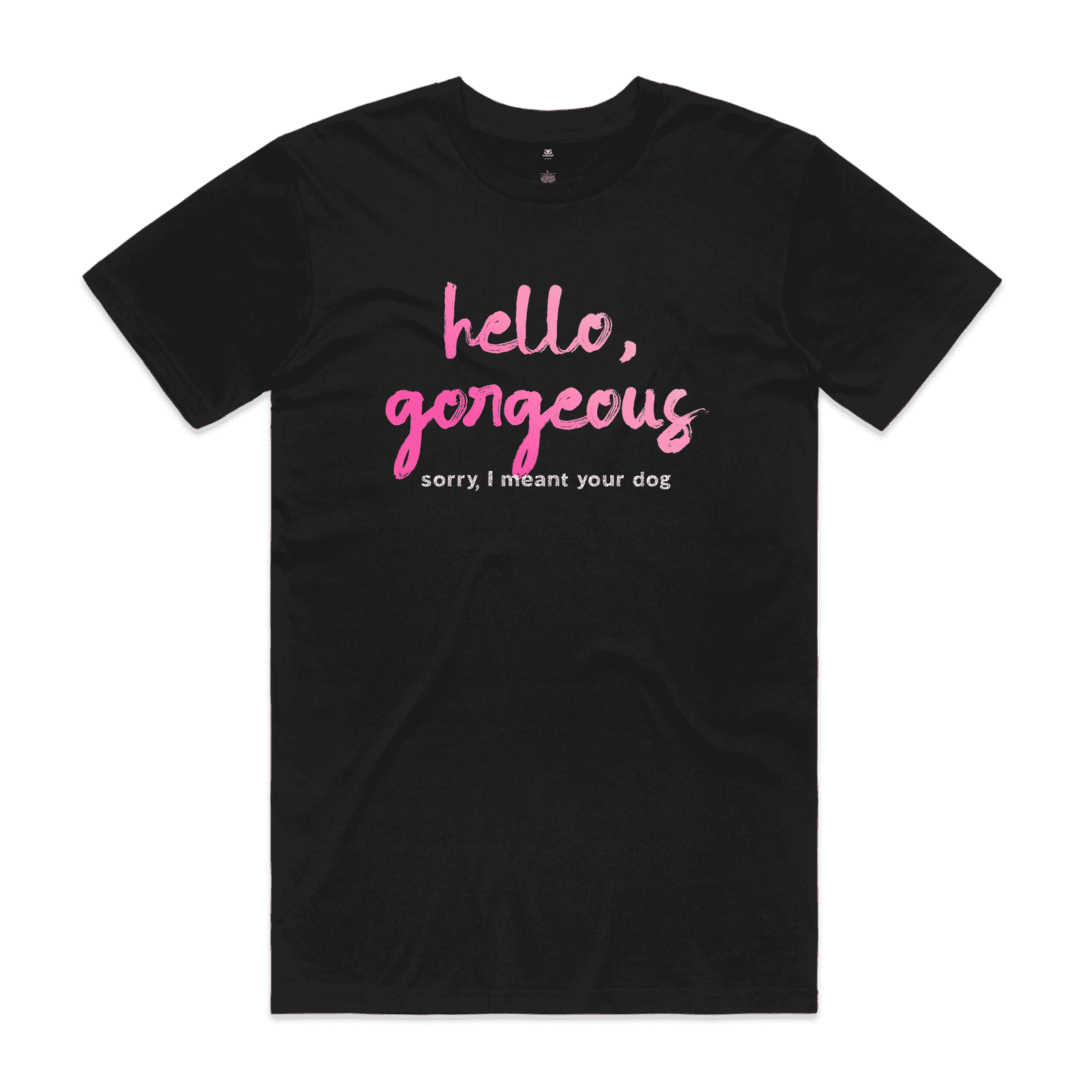 "Hello gorgeous! I meant your dog" - unisex t-shirt in black - fthis