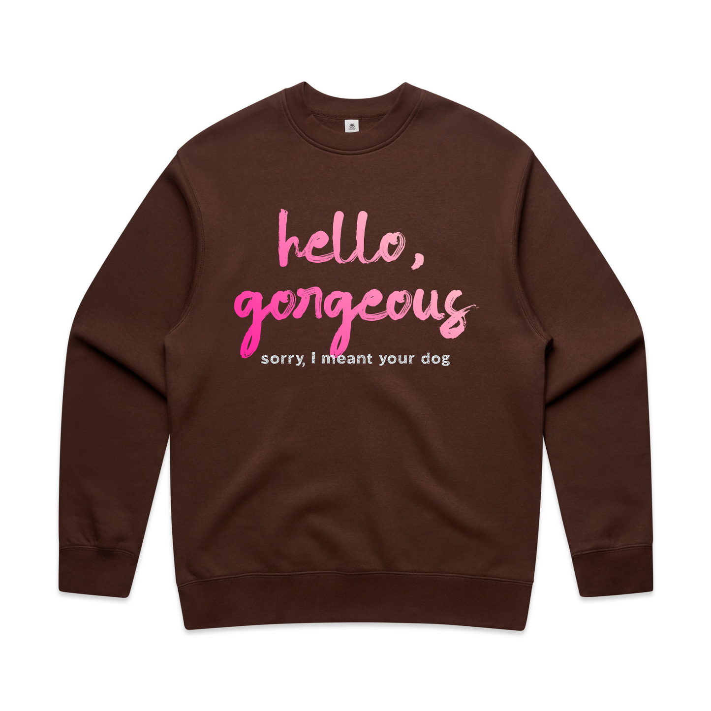 hello, gorgeous — sorry, I meant your dog sweatshirt & hoodie
