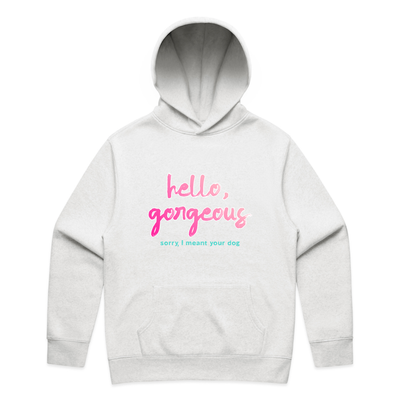 hello, gorgeous — sorry, I meant your dog sweatshirt & hoodie