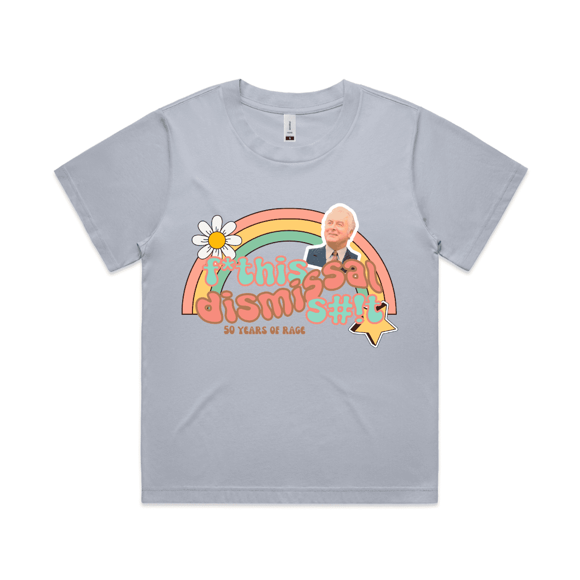 Dismissal 50th anniversary t-shirt NSFW- Gough Whitlam - women's boxy t-shirt - powder - fthis