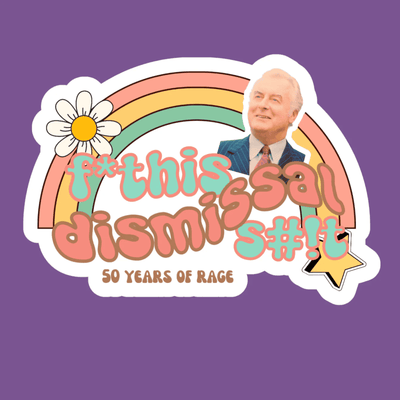 Gough 50th anniversary sticker