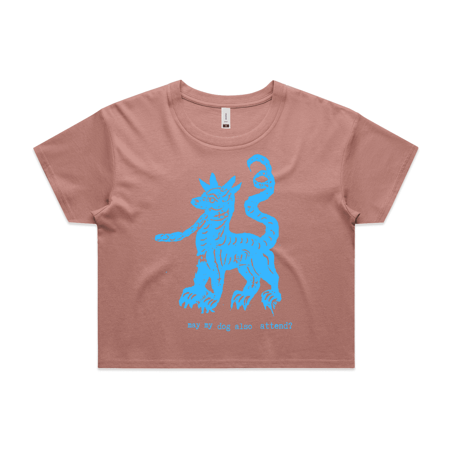 may my dog also attend? | witchy dog lover tee – women's crop