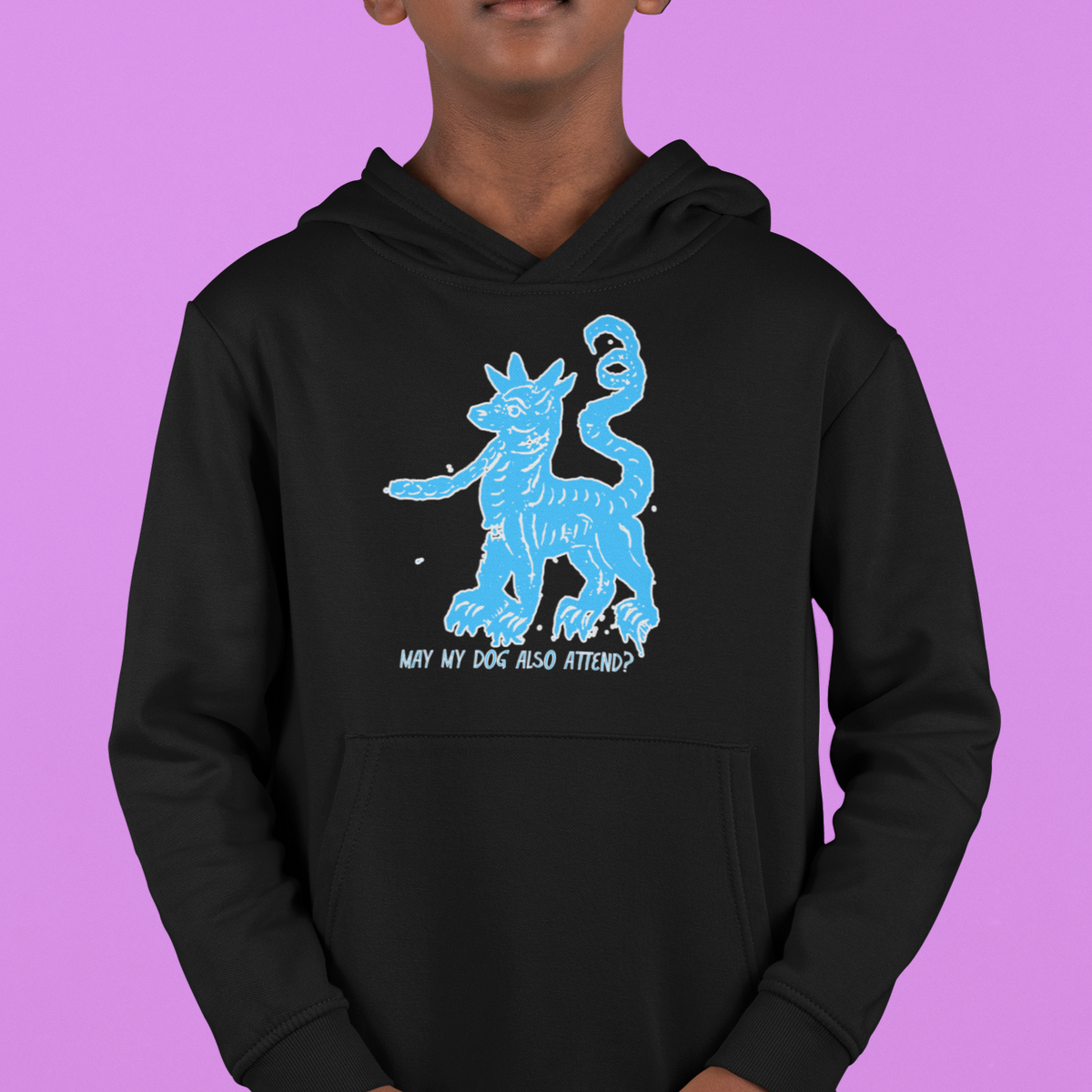 may my dog also attend? | witchy dog lover kids hoodie