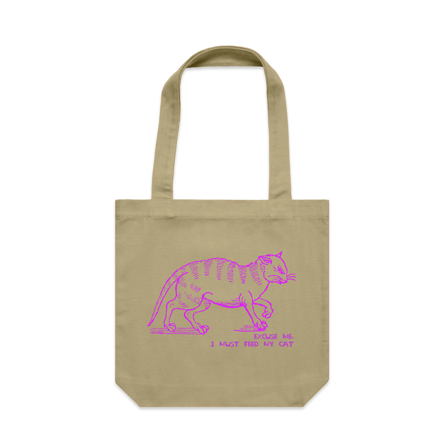 I must feed my cat | vintage design tote