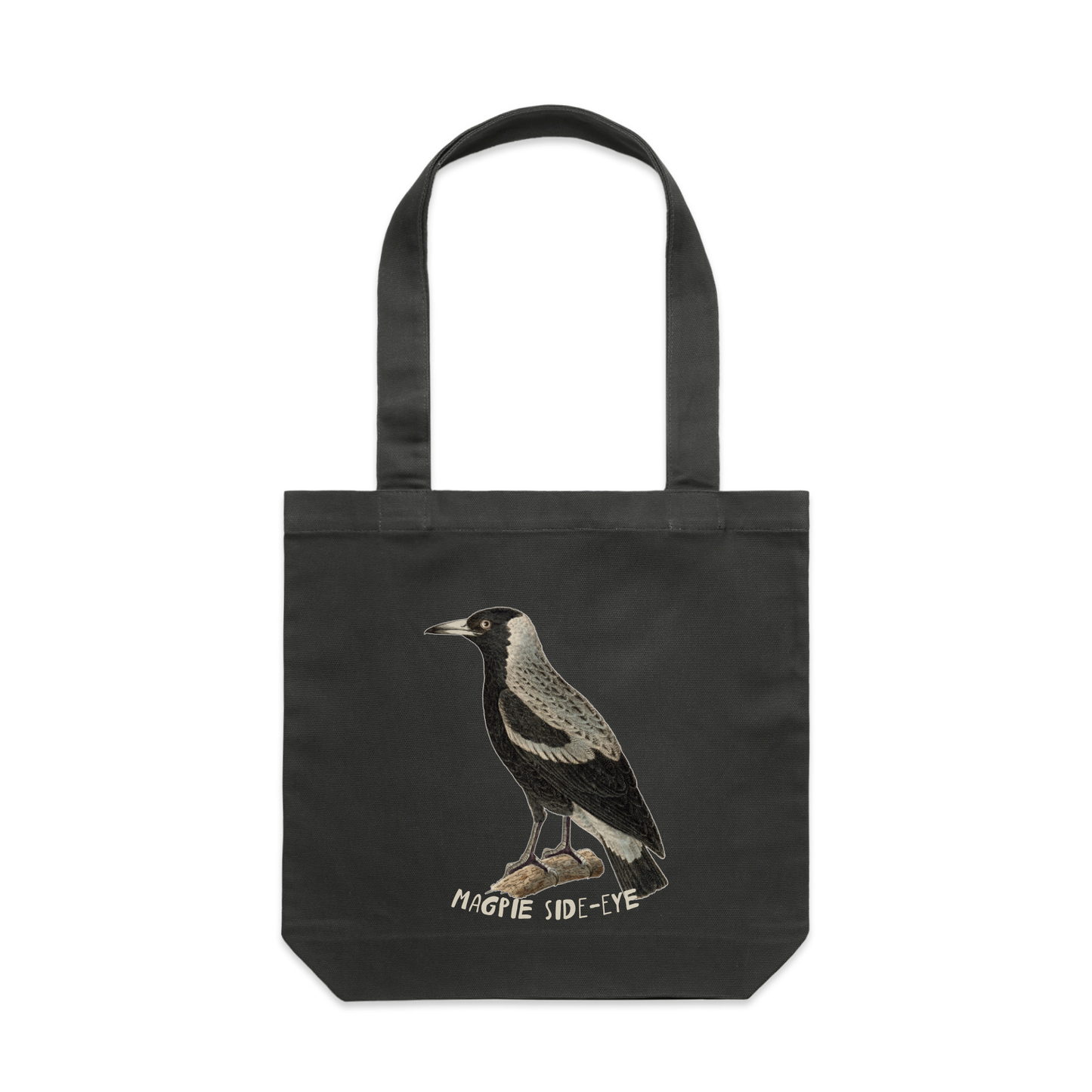 magpie side-eye | australian magpie canvas tote bag