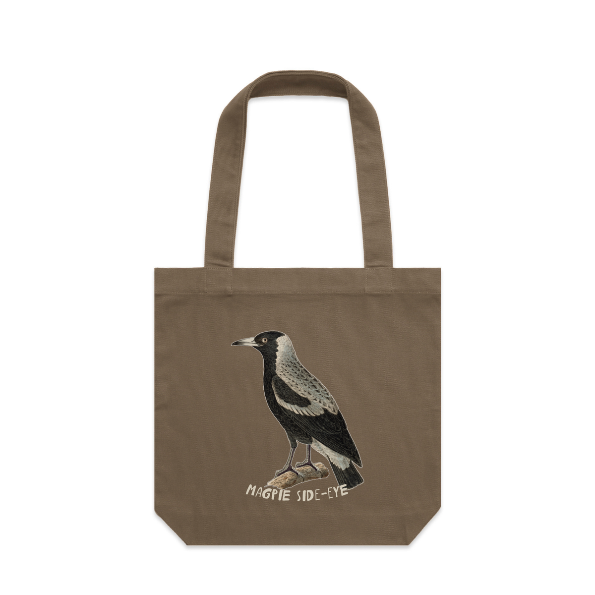 magpie side-eye | australian magpie canvas tote bag