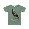 magpie side-eye | australian magpie kids t-shirt