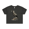 Magpie side-eye crop t-shirt in coal — fthis